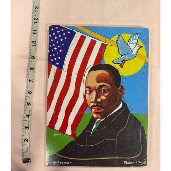 Melissa & Doug Martin Luther King Jr. Wooden Puzzle 12"x9" Ages 4+ Crafted By Ha - Picture 6 of 7